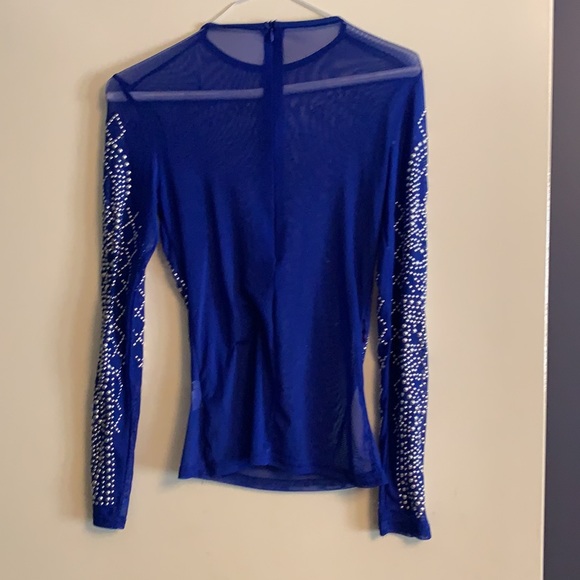 Blue sheer top - Picture 3 of 3